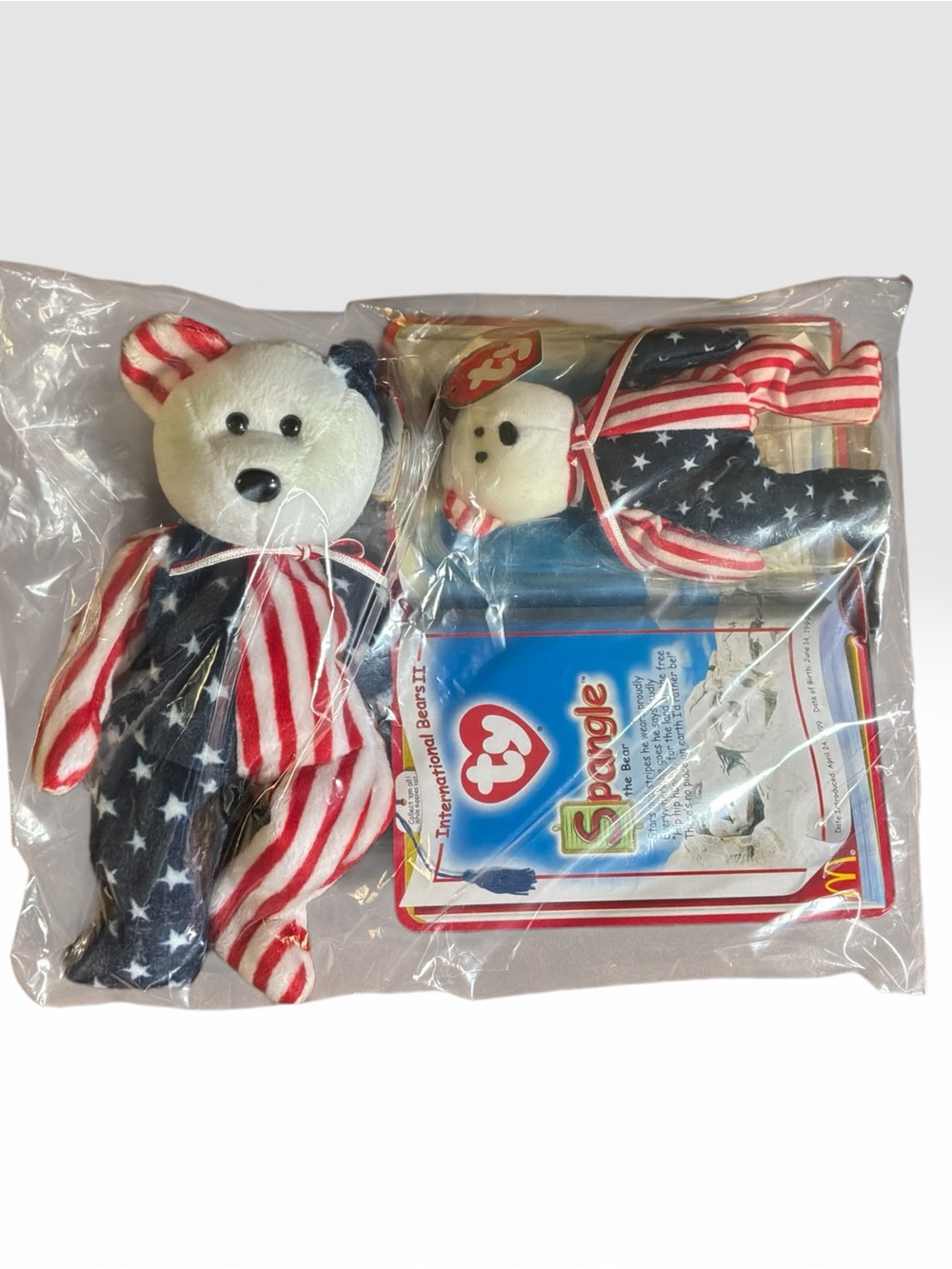 Ty Spangle Teddy Bears Vintage Patriotic Americana